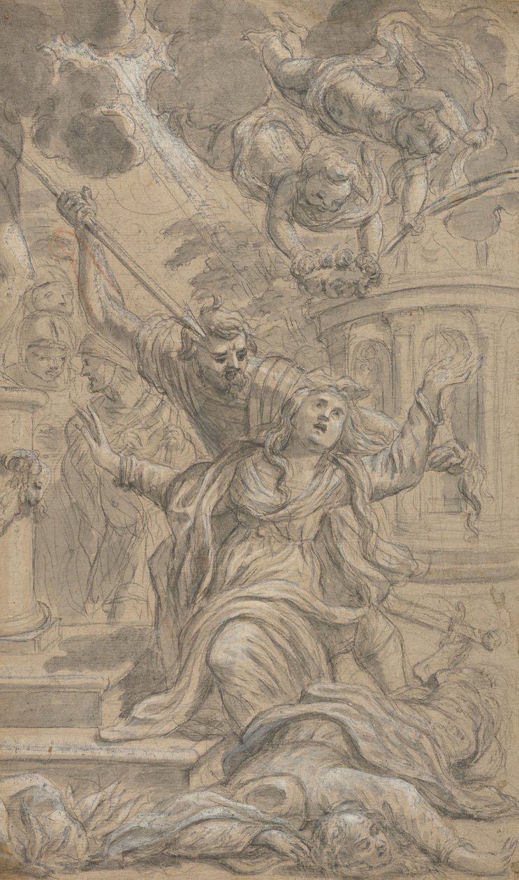 Två kvinnliga heligas martyrskap, 1625-1704. av Cosimo Ulivelli