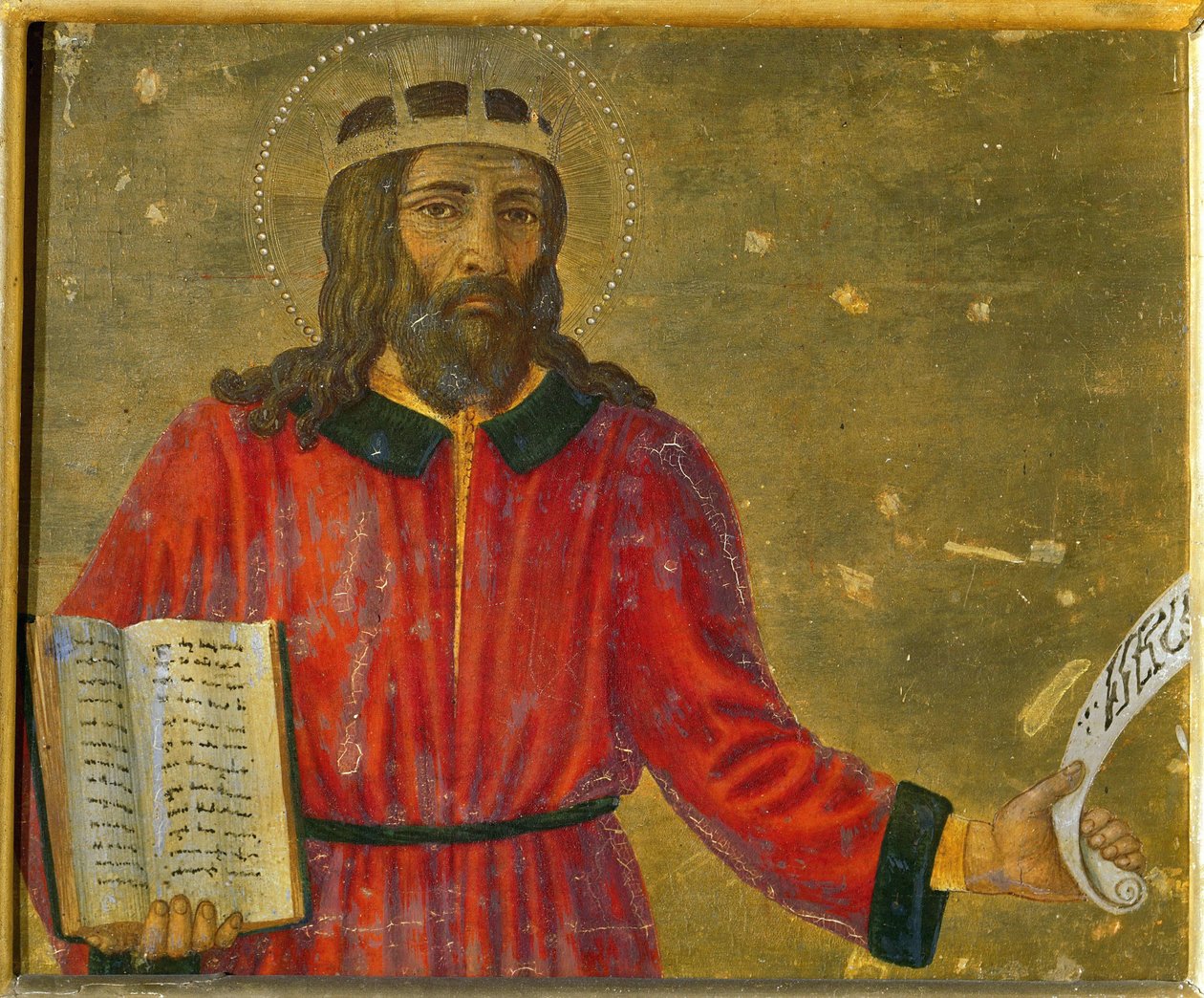 Kung David Predella Panel av altartavlan. av Cosimo di Lorenzo Rosselli