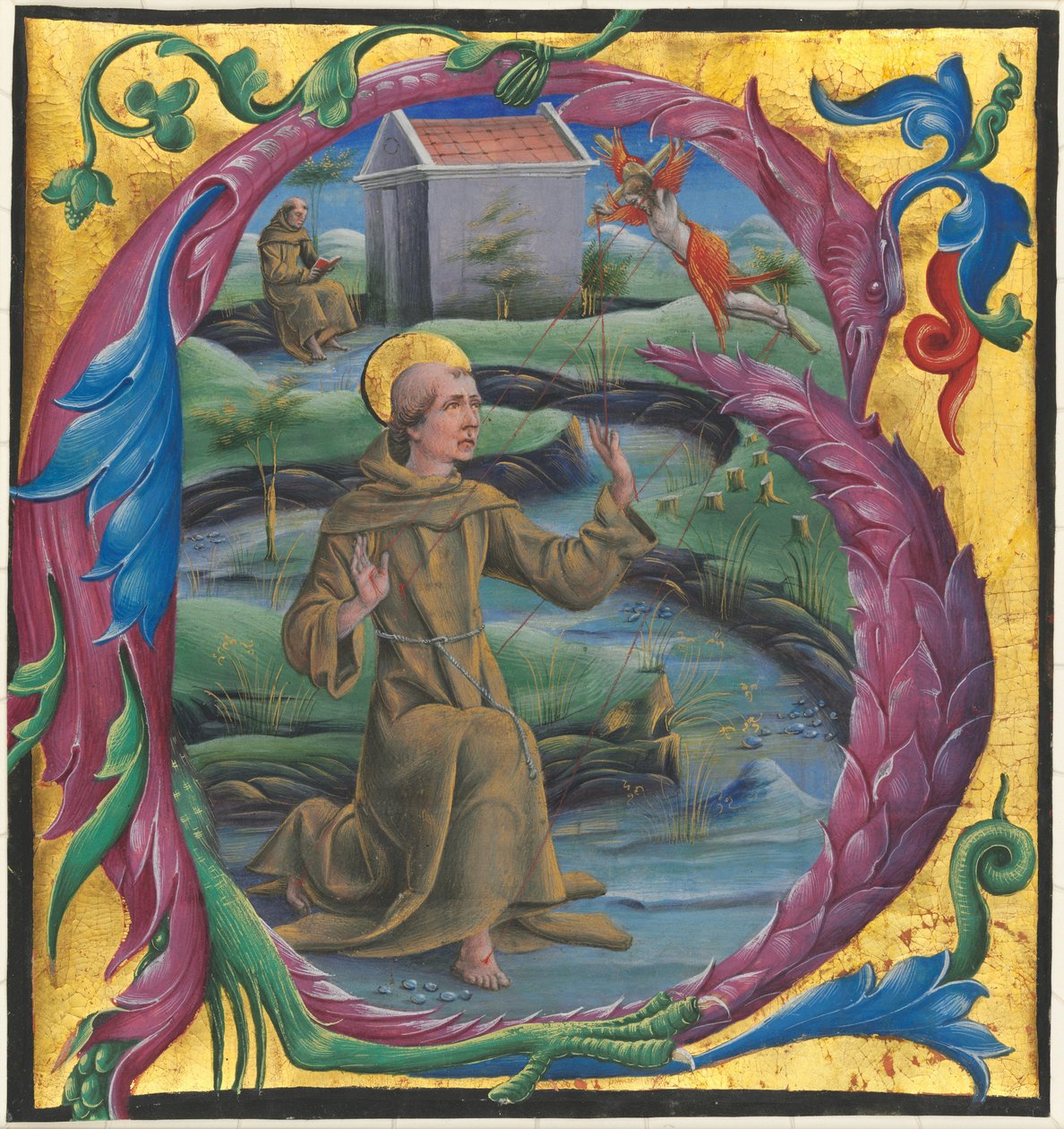 Saint Francis tar emot Stigmata av Cosmè Tura