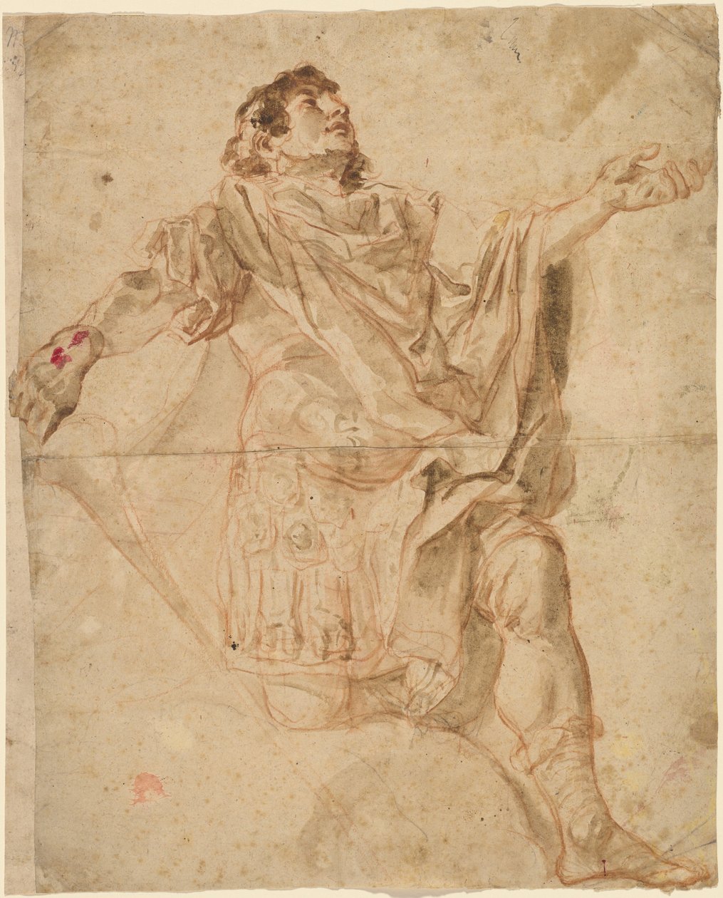 Saint George Kneeling (recto) av Cosmas Damian Asam