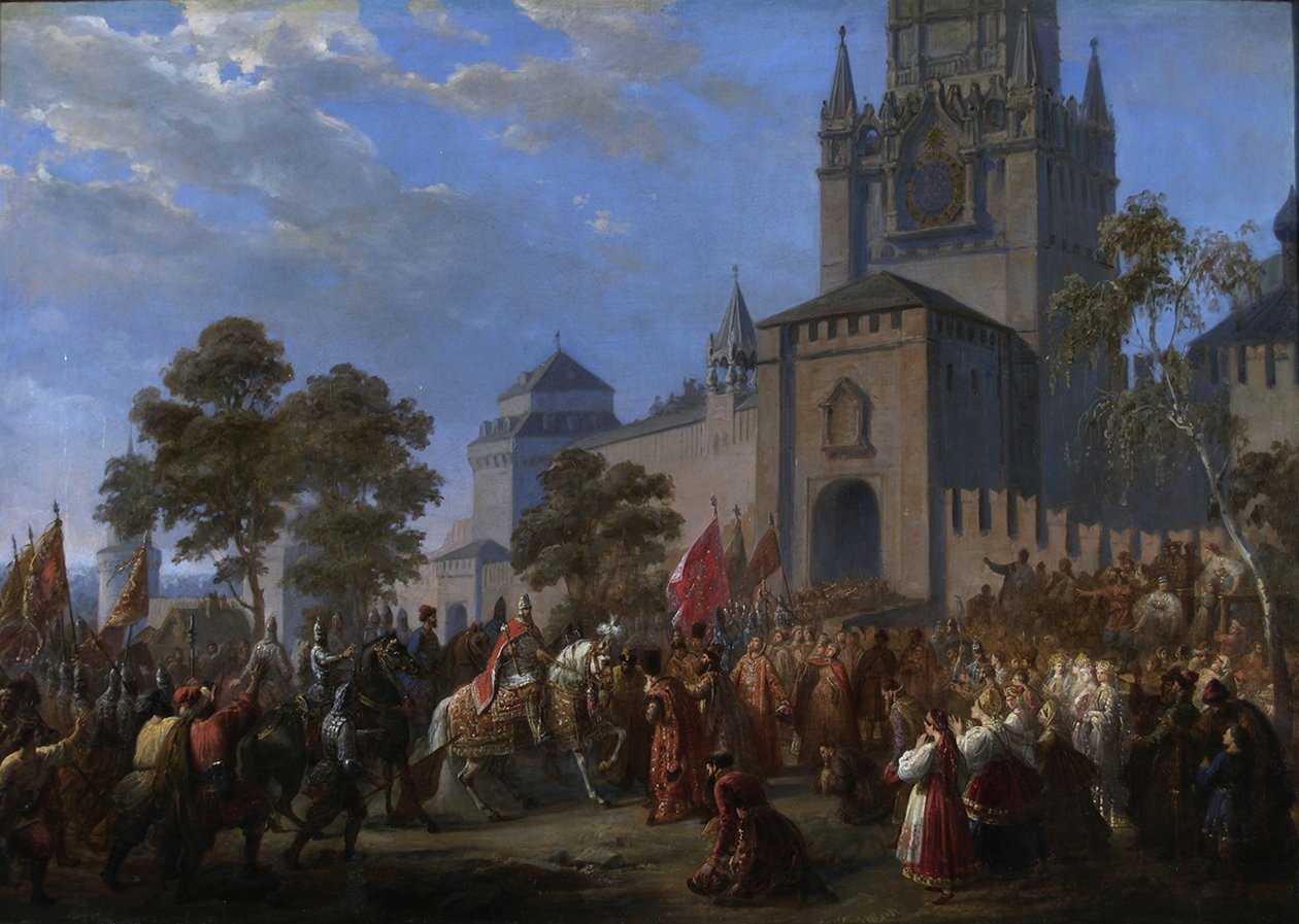 Kuzma Minins och greve Dmitrij Pozharskys nationella uppror, 1856 av Cosroe Dusi