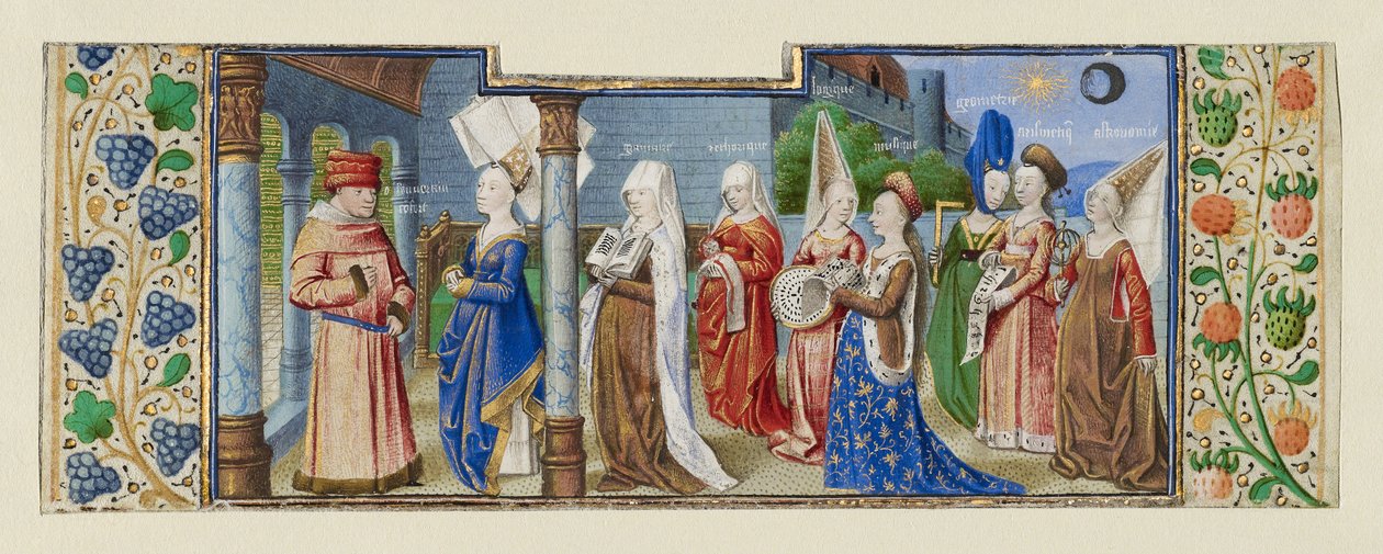 Philosophy Presenting the Seven Liberal Arts till Boethius, ca 1465 av Coëtivy Master