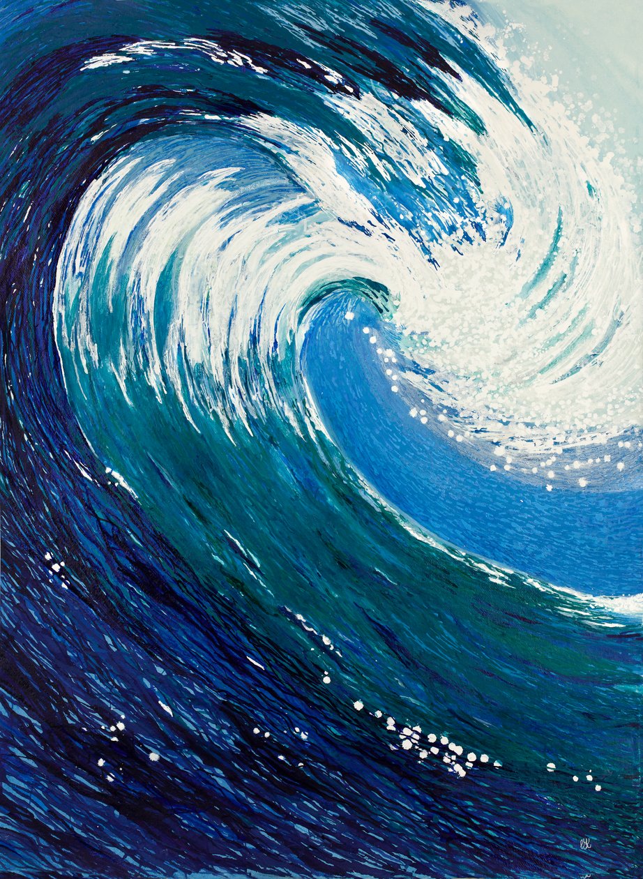Water of life, 2023 (akrylfärg på bomullspapper) av Courtenay Kusitor