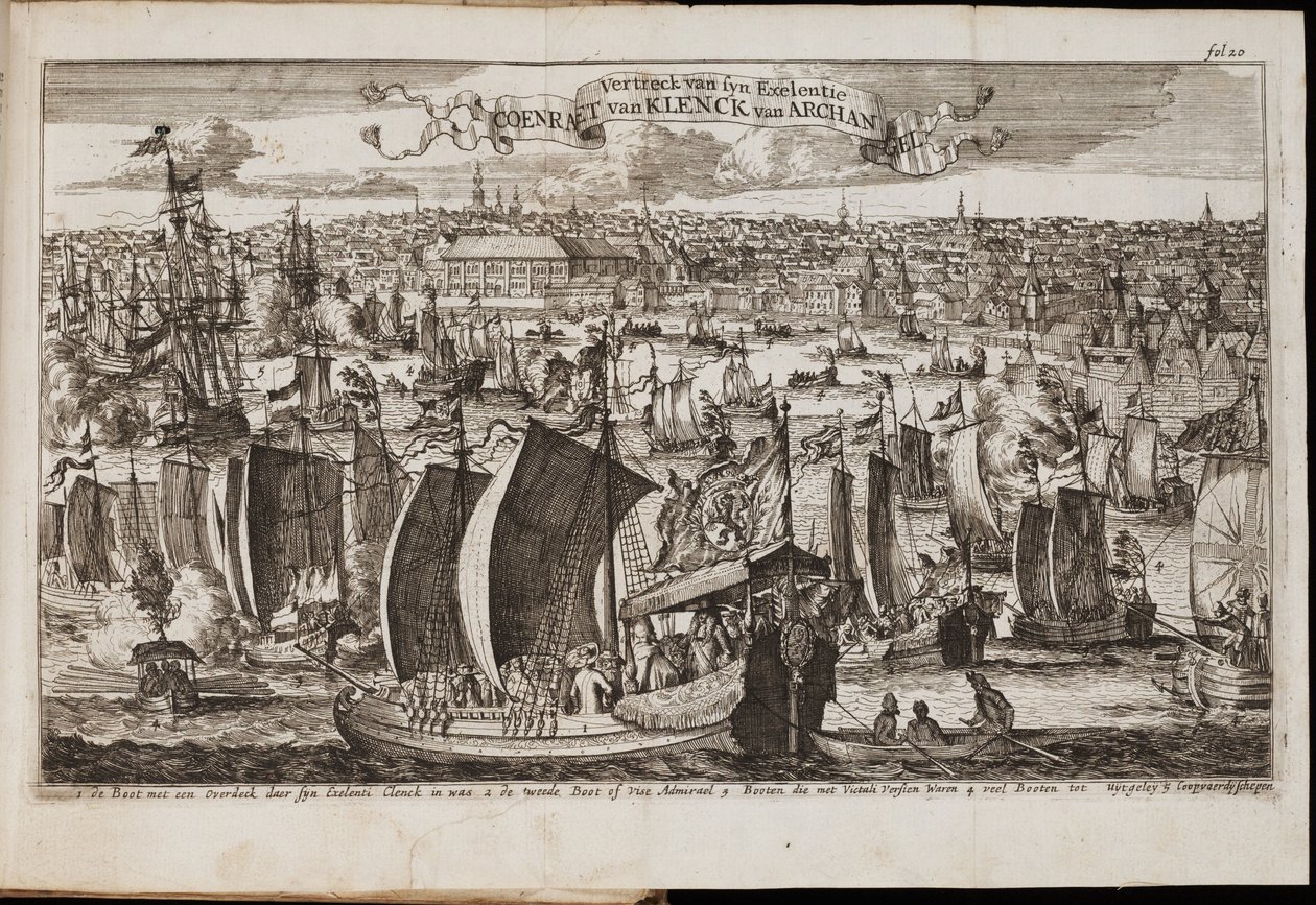 Archangelsk Från: Historisk berättelse eller beskrivning av resan, 1677 av Coyet