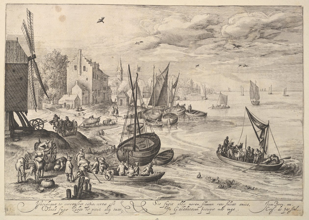 Hamnscenen. av Crispijn de Passe I