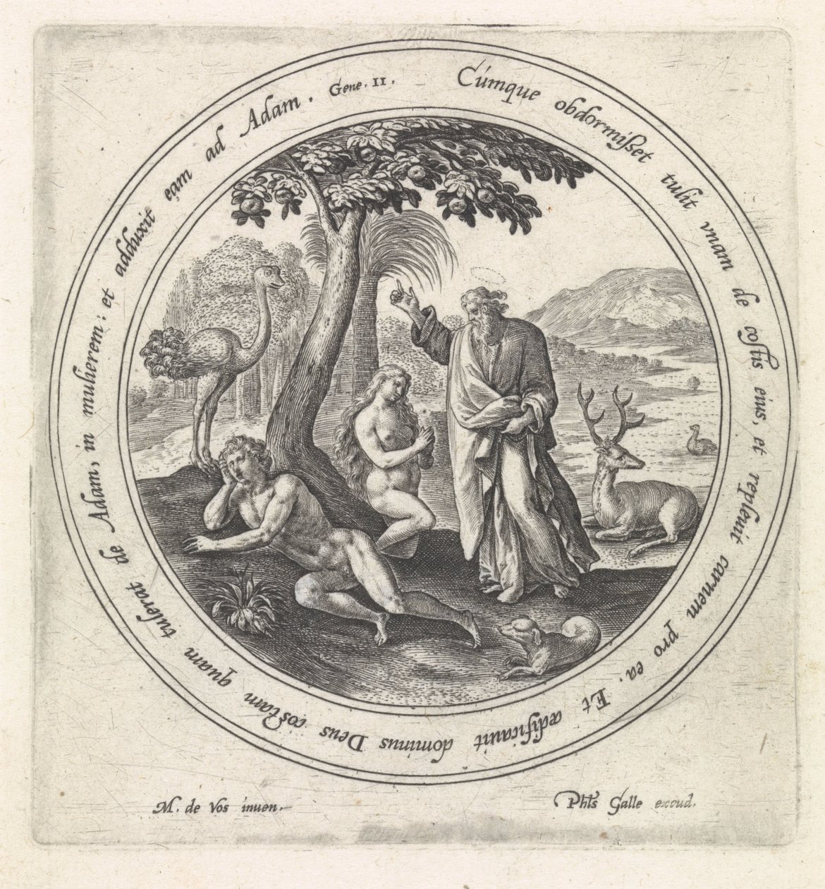 Evas skapelse Historien om Adam och Eva (serietitel) av Crispijn van de Passe (I)