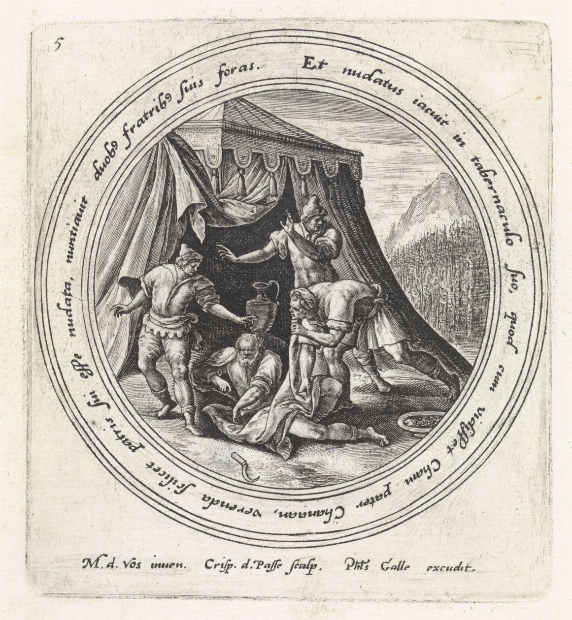 Noas fylleri History of Noah (serietitel) av Crispijn van de Passe (I)