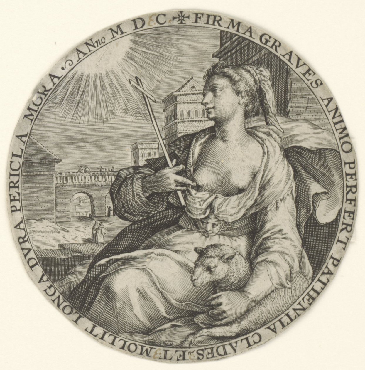 Tålamod Theological Virtues (serietitel) Virtutu Theologicaru (serietitel) av Crispijn van de Passe (I)