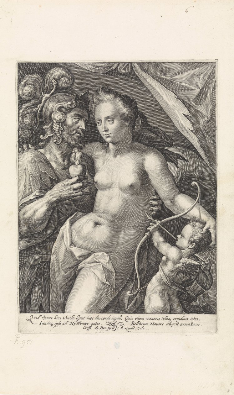 Mars och Venus Gods and Goddesses as Lovers (serietitel) av Crispijn van de Passe (I)