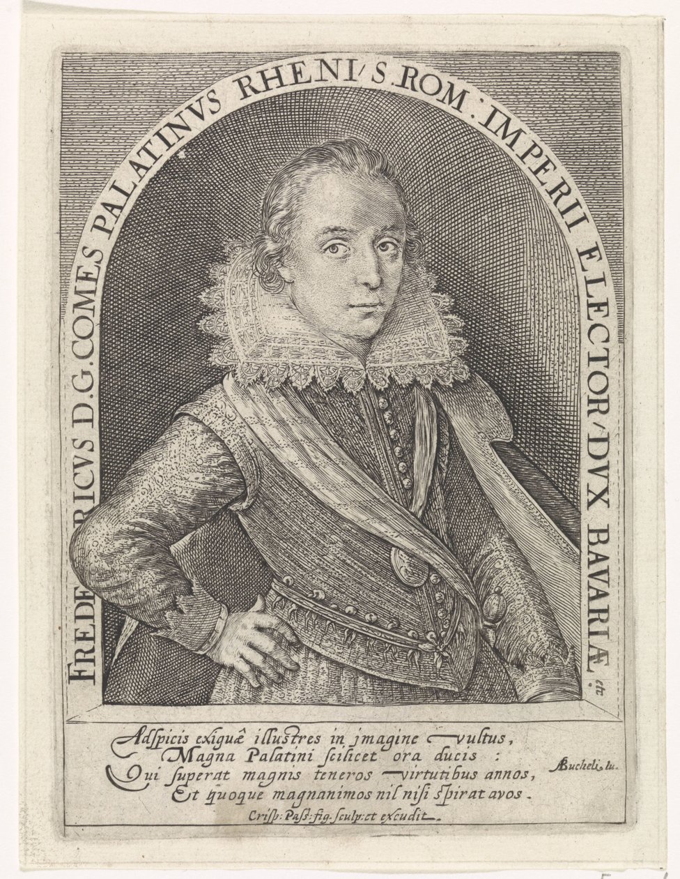 Porträtt av Fredrik V, kurfurst Palatine, kung av Böhmen av Crispijn van de Passe (I)