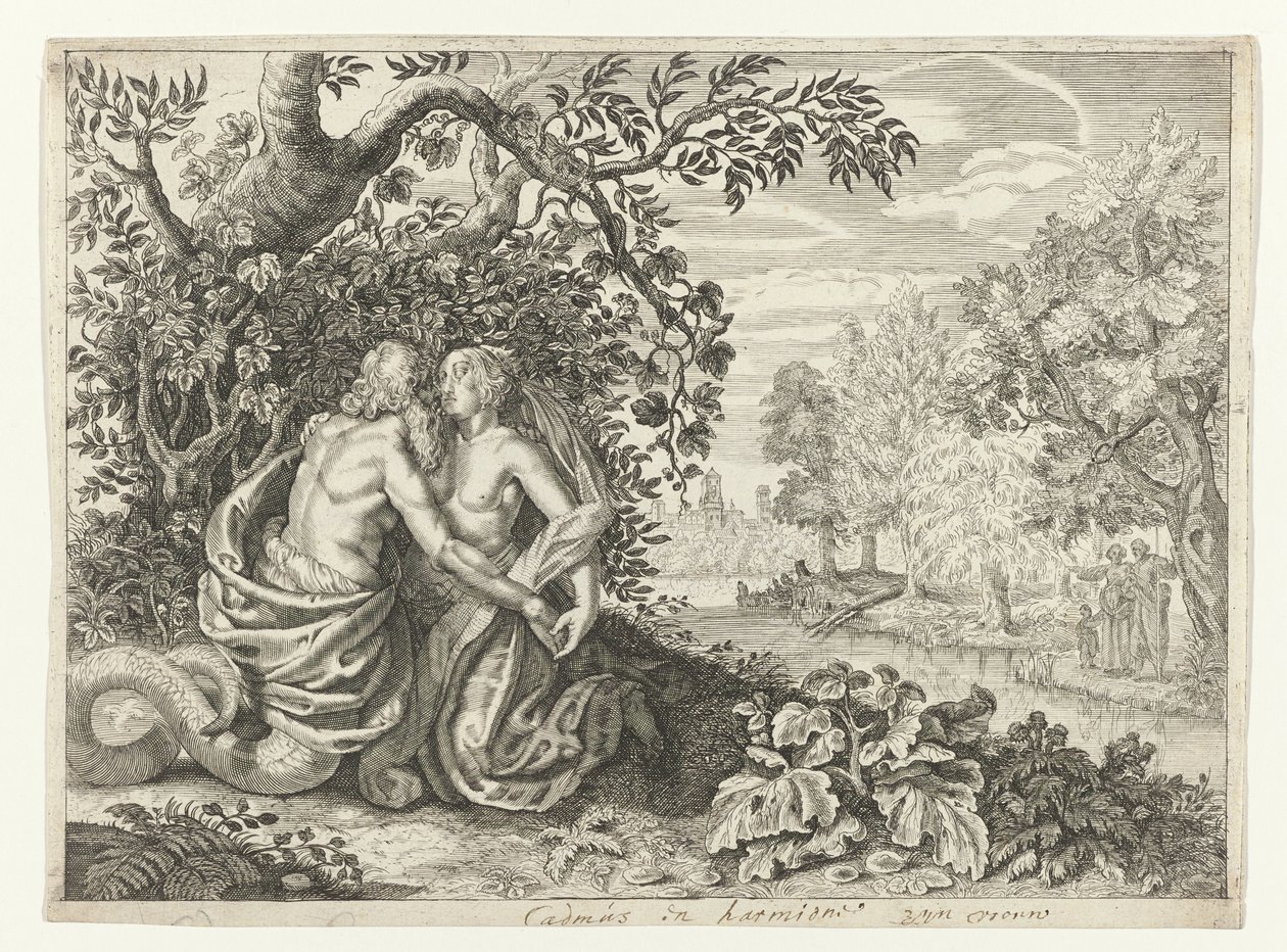 Harmoni på Cadmus Metamorfosen van Ovidius (serietitel) av Crispijn van de Passe (II)