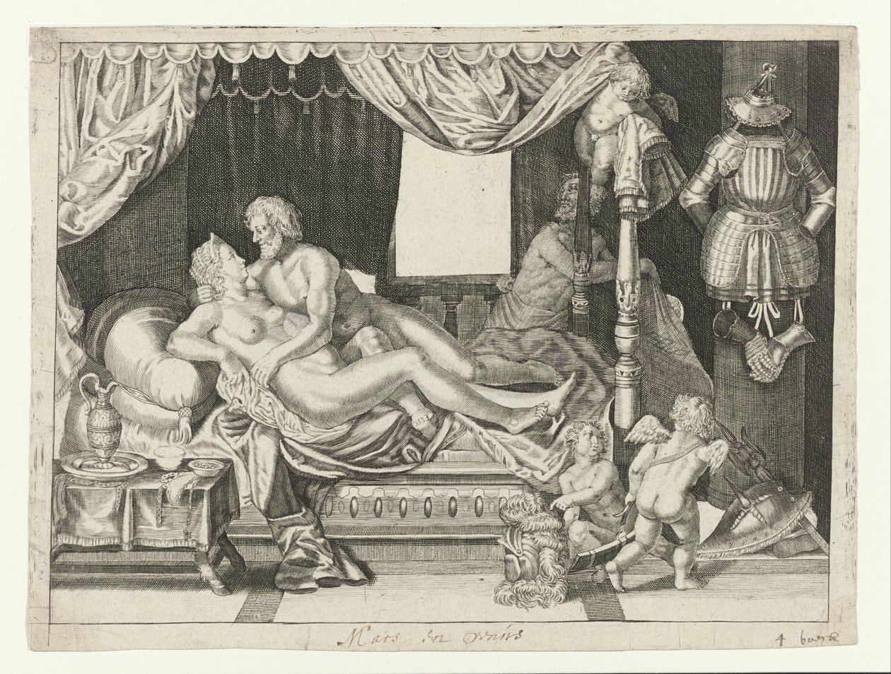 Mars på Venus Metamorfosen van Ovidius (serietitel) av Crispijn van de Passe (II)