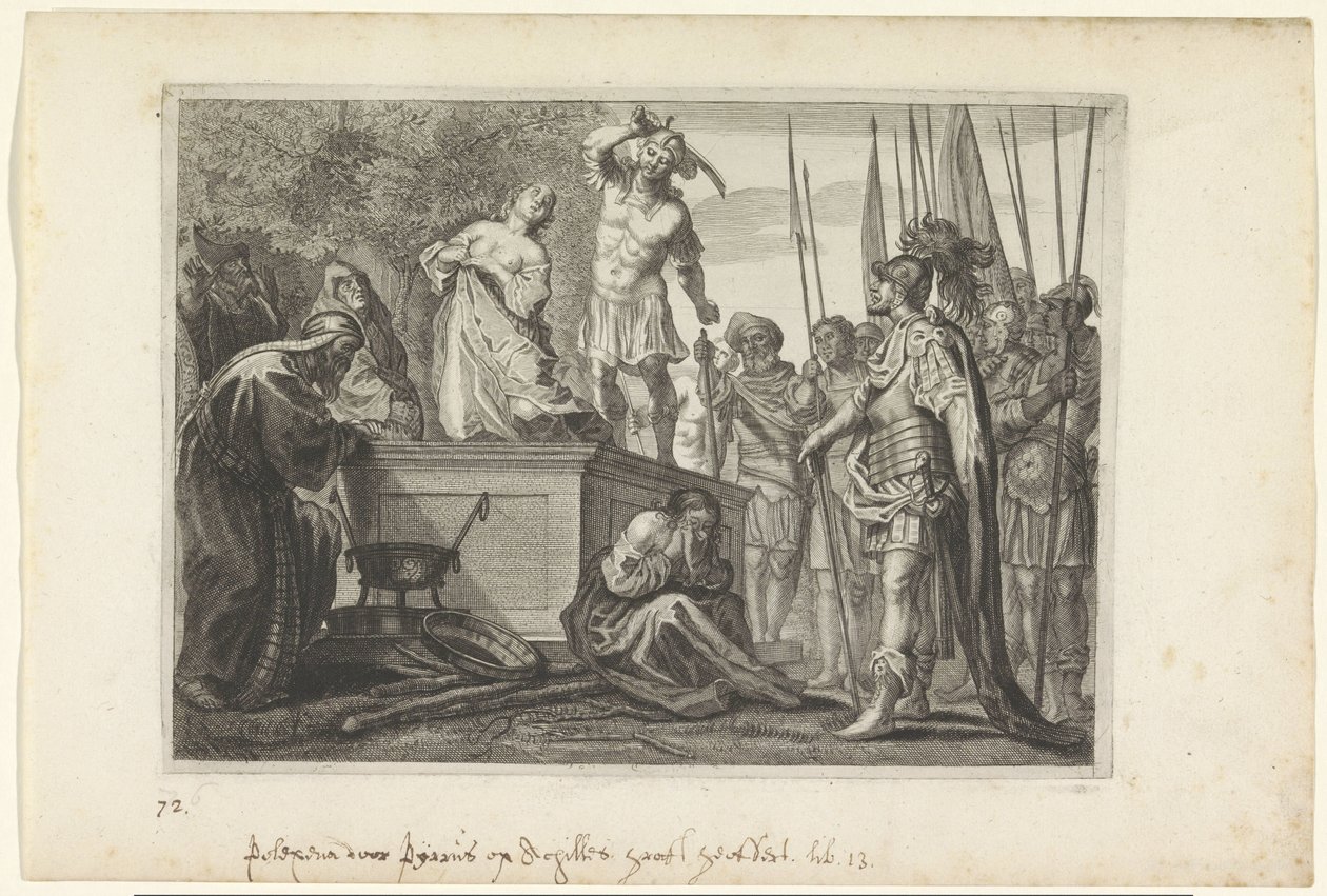 Erbjudande van Polyxena Metamorfosen van Ovidius (serietitel) av Crispijn van de Passe (II)