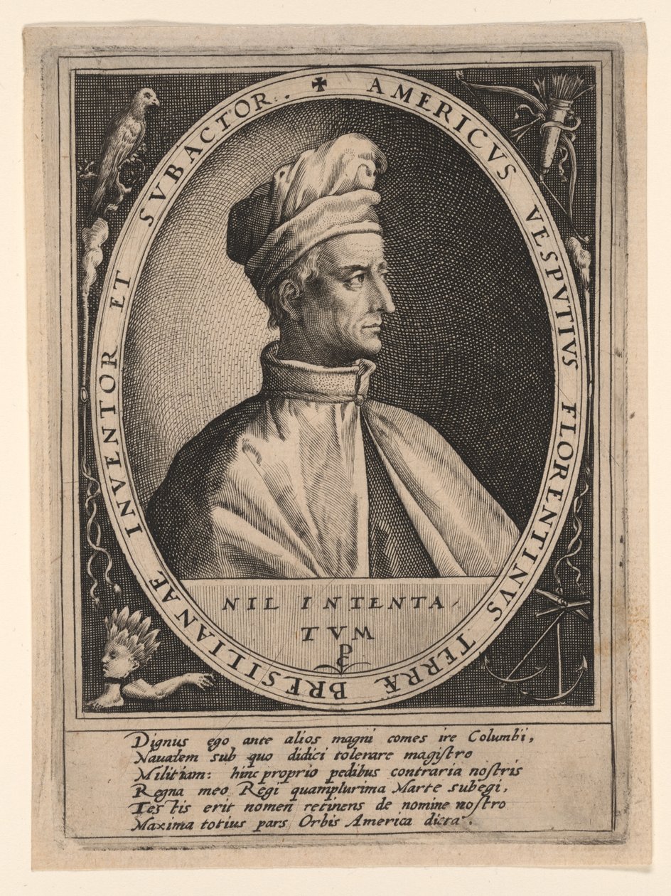 Amerigo Vespucci av Crispijn van de Passe I