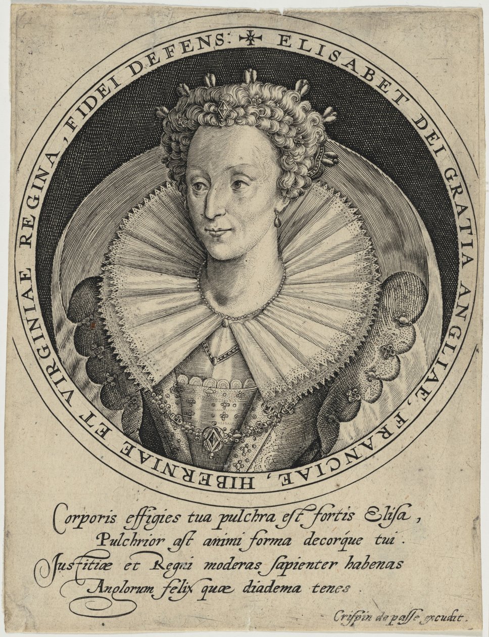 Elisabet, drottning av England av Crispijn van de Passe I
