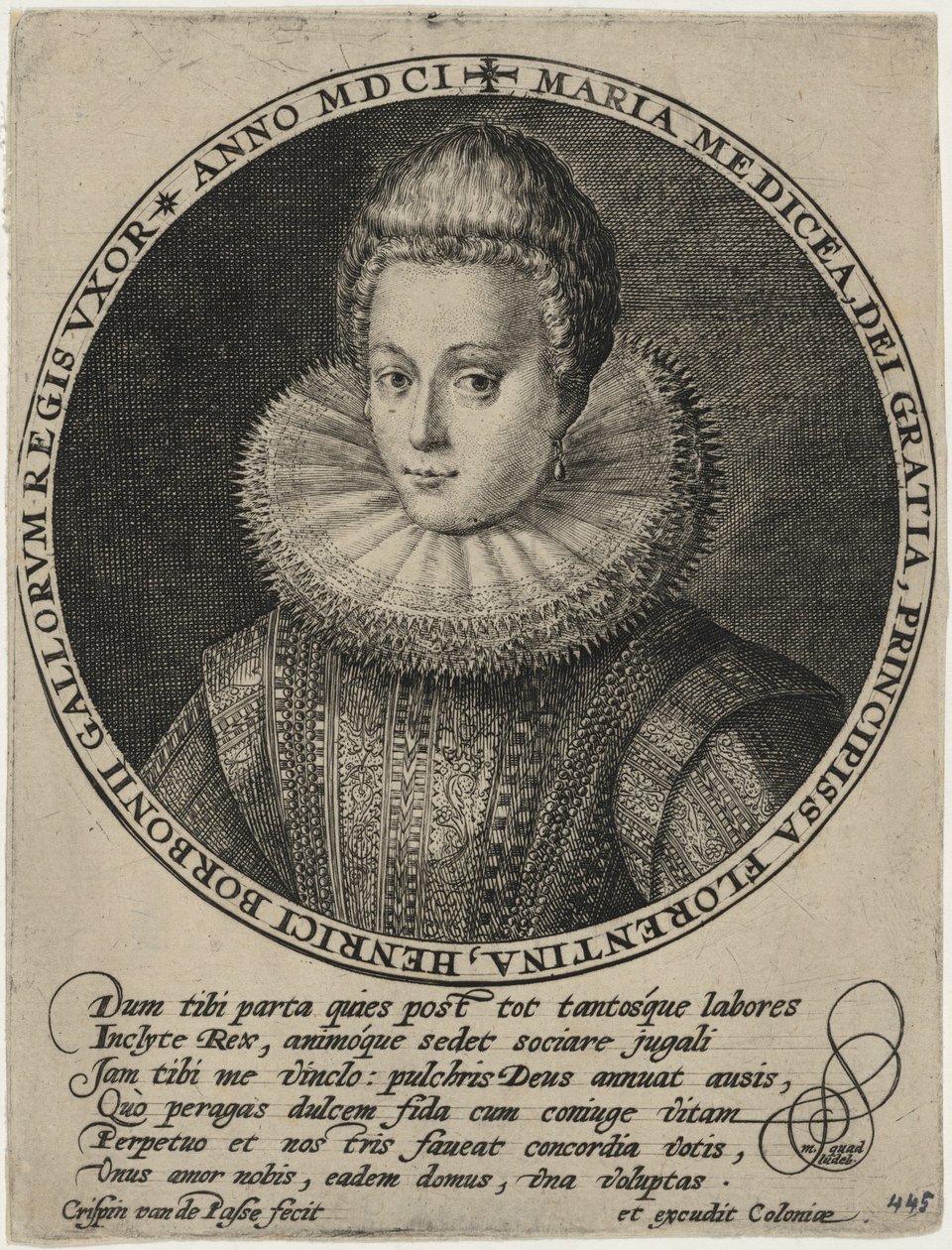 Marie de Medicis, drottning av Frankrike av Crispijn van de Passe I