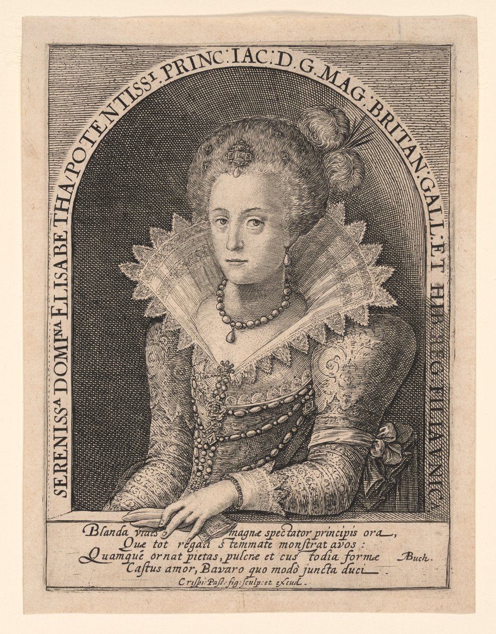 Prinsessan Elizabeth Stuart av Crispijn van de Passe I