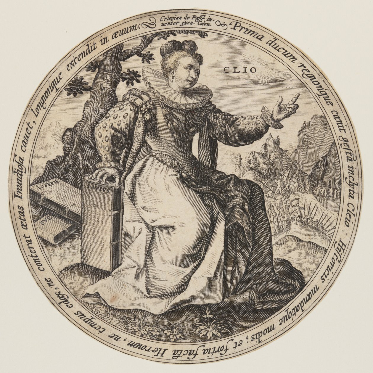 Thalia, från The Muses av Crispijn van de Passe I