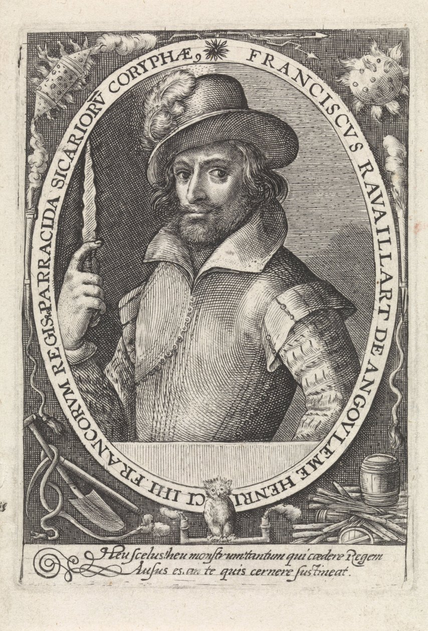 François Ravaillac 1578-1610, mördaren av kung Henrik IV av Frankrike, ca 1610-1615. av Crispijn van de Passe the Elder