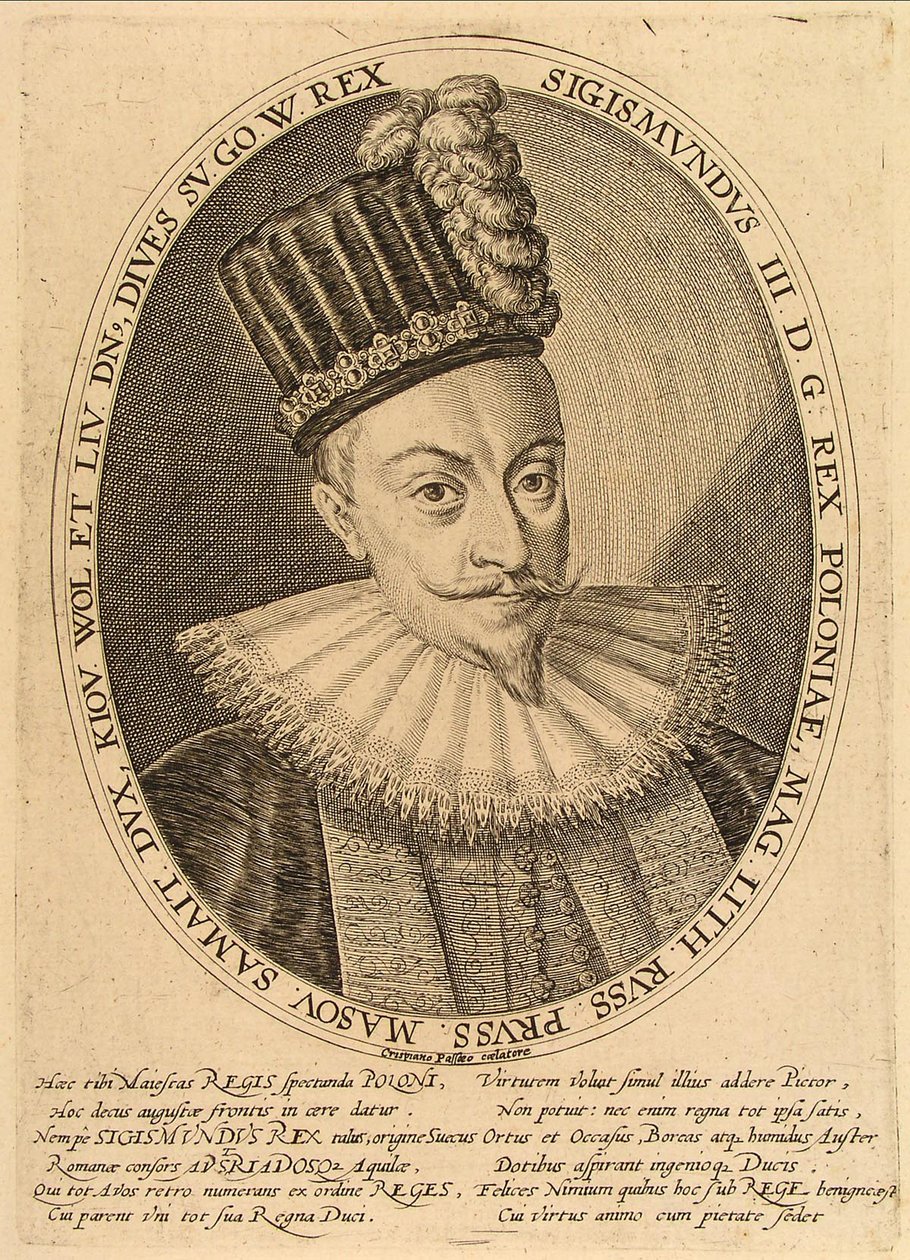 Sigismund III Vasa, kung av Polen, ca. 1600 av Crispijn van de Passe the Elder
