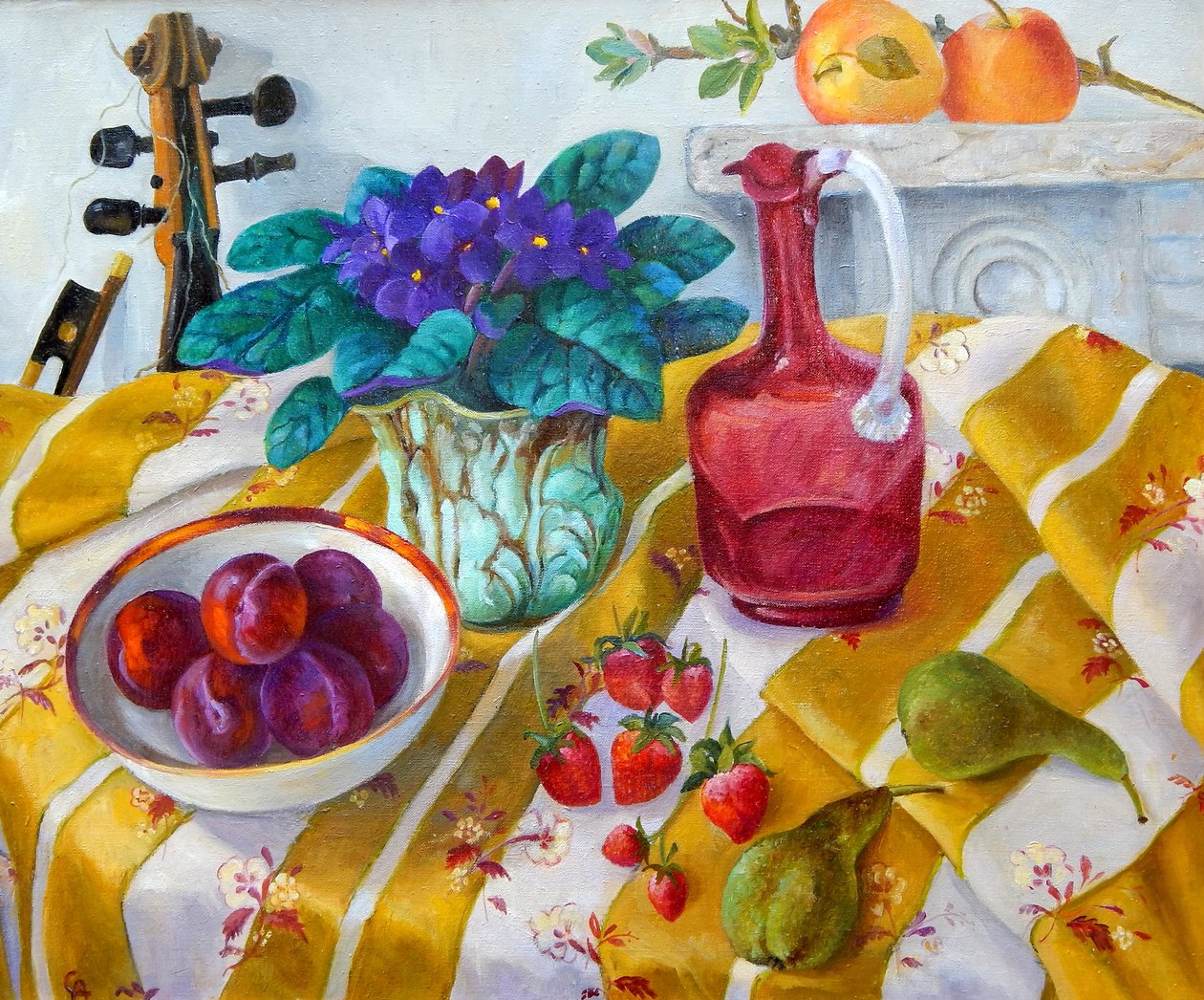 Afrikanska violer, 2012, (50x60) av Cristiana Angelini