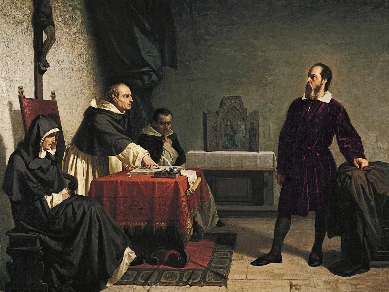 Galileo inför den romerska inkvisitionen av Cristiano Banti