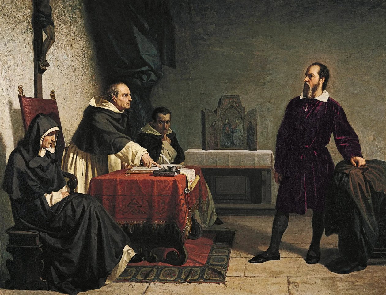 Galileo inför den romerska inkvisitionen av Cristiano Banti