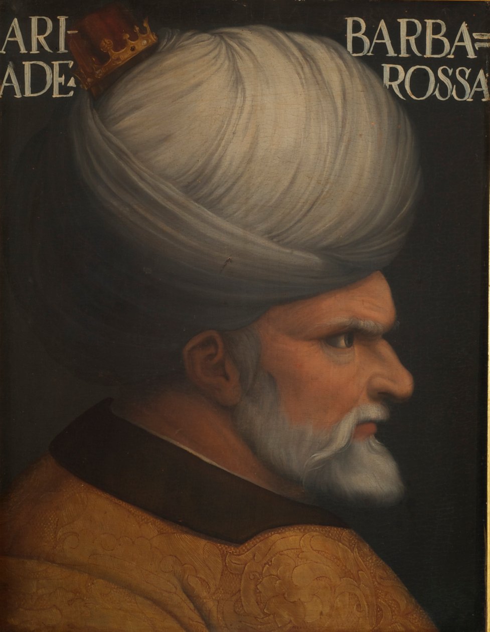 Porträtt av Khair ad-Din Barbarossa av Cristofano dell Altissimo