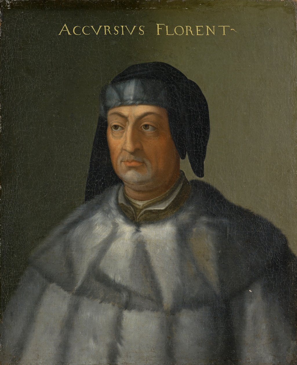 Porträtt av Accursius, ca. 1560 av Cristofano dell Altissimo