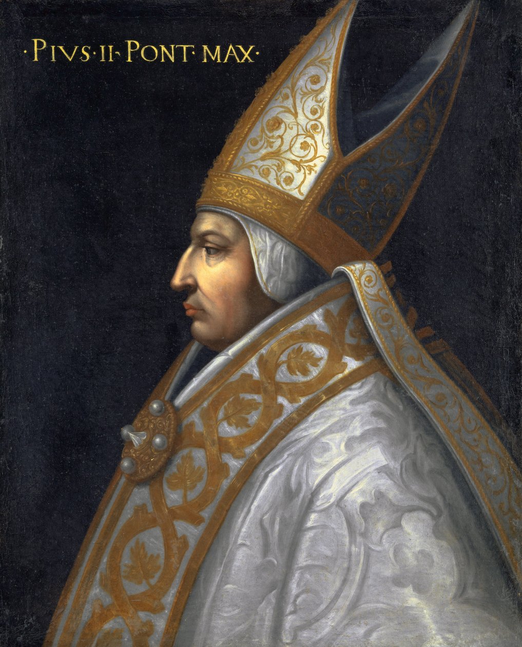 Porträtt av påven Pius II, ca 1560 av Cristofano dell Altissimo