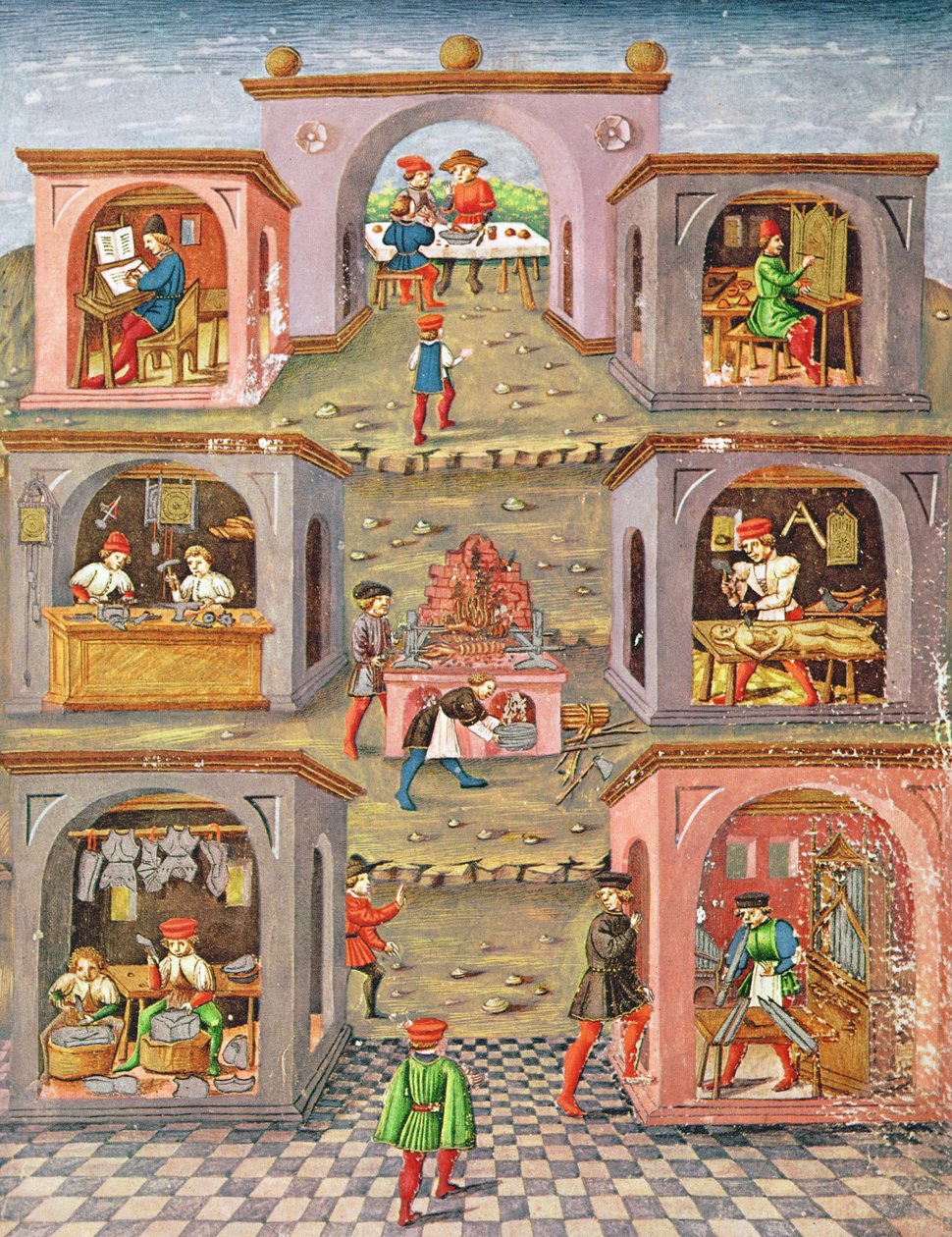 Ms. Lat 209 fol.11r The Professions, från 