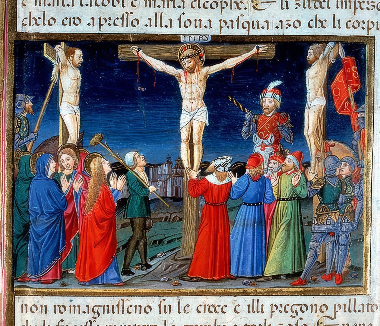 Kristus på korset (c.121r). 1476 av Cristoforo De Predis
