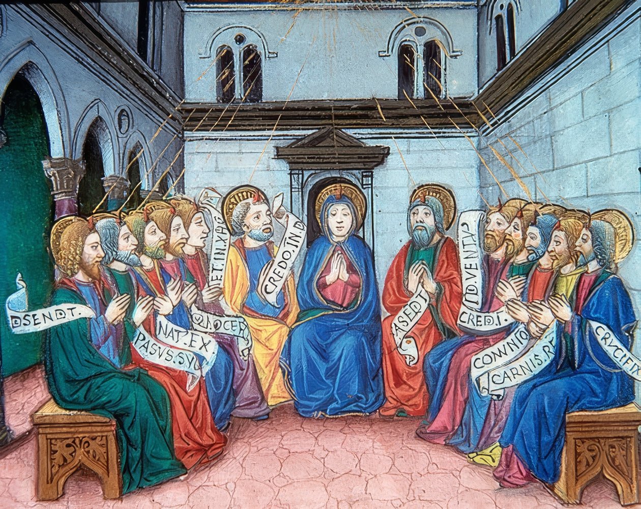 Utgjutandet av den Helige Ande (c.141v). 1476 av Cristoforo De Predis