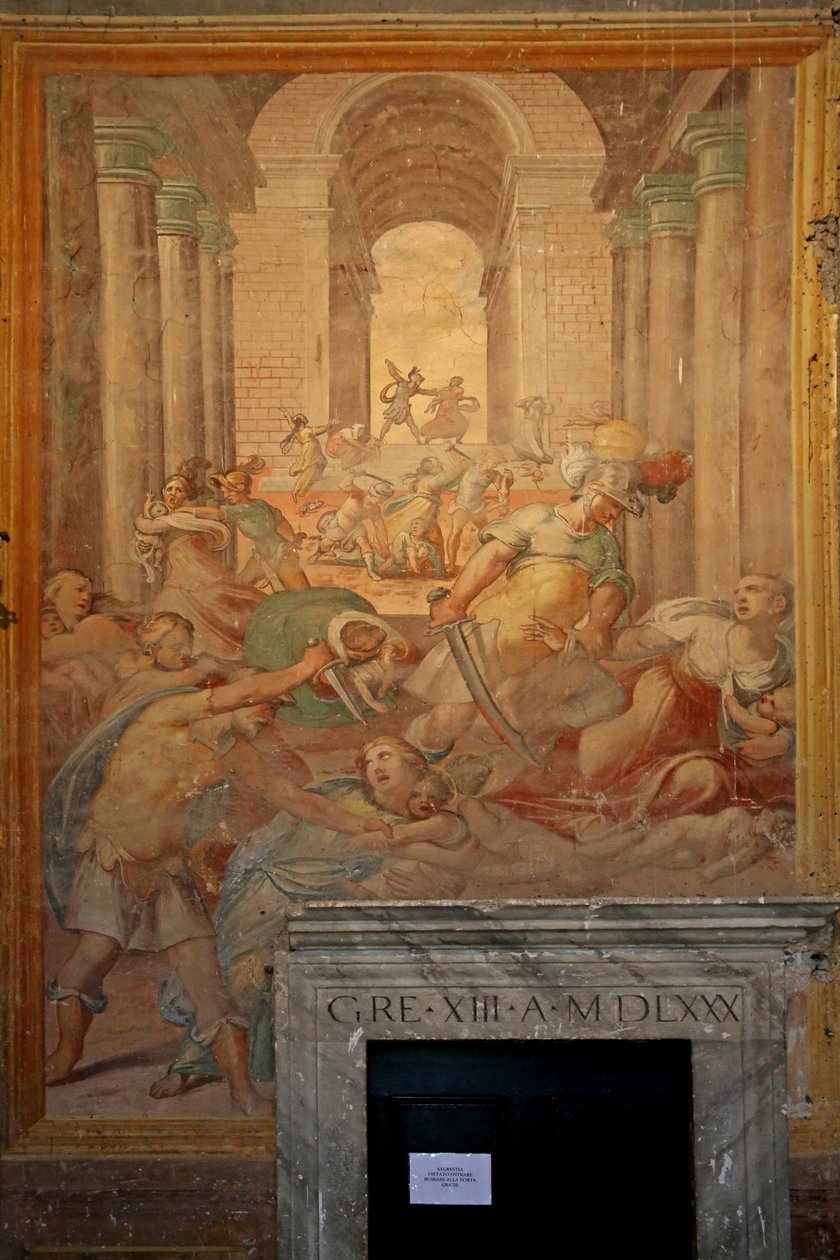 Martyrskap för många helgon av Cristoforo & Tempesta Antonio (1555 1630) Roncalli