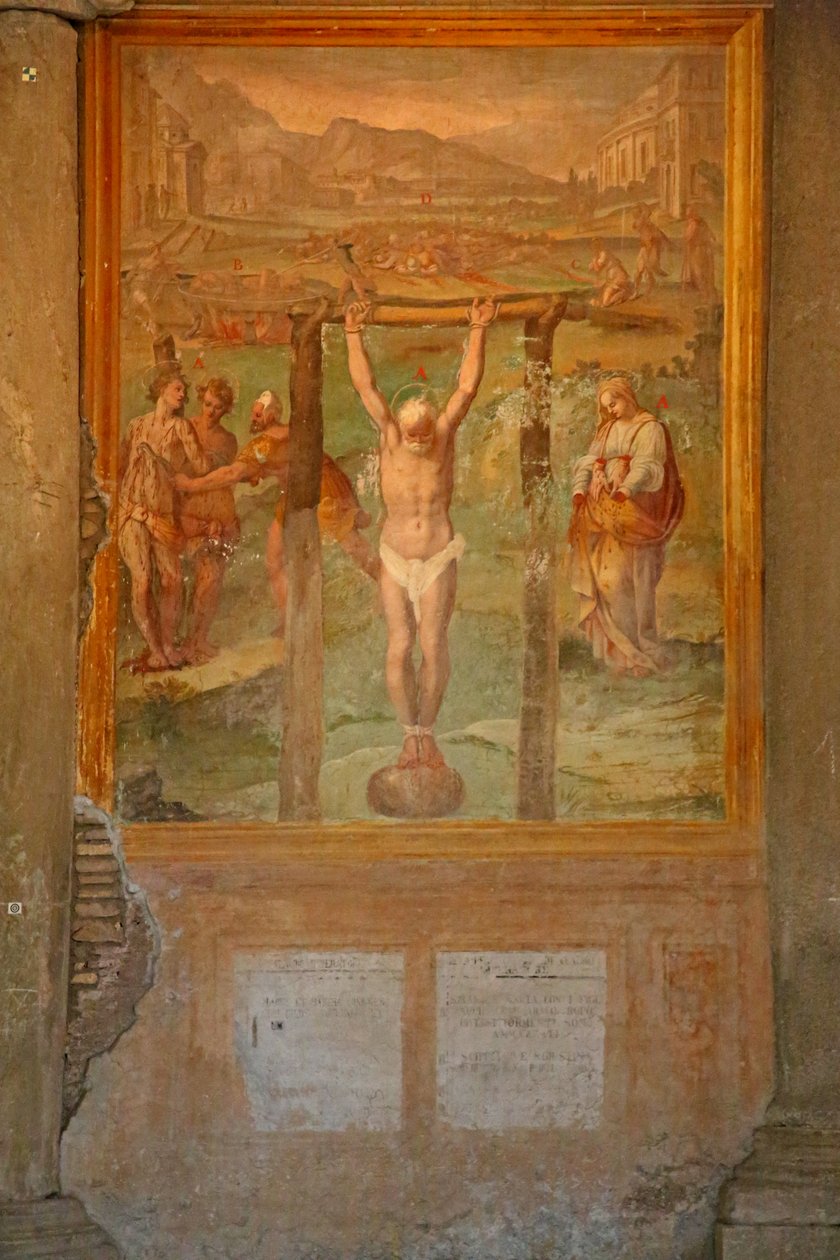 Martyrskap och stympning av olika helgon av Cristoforo and Tempesta, Antonio Roncalli