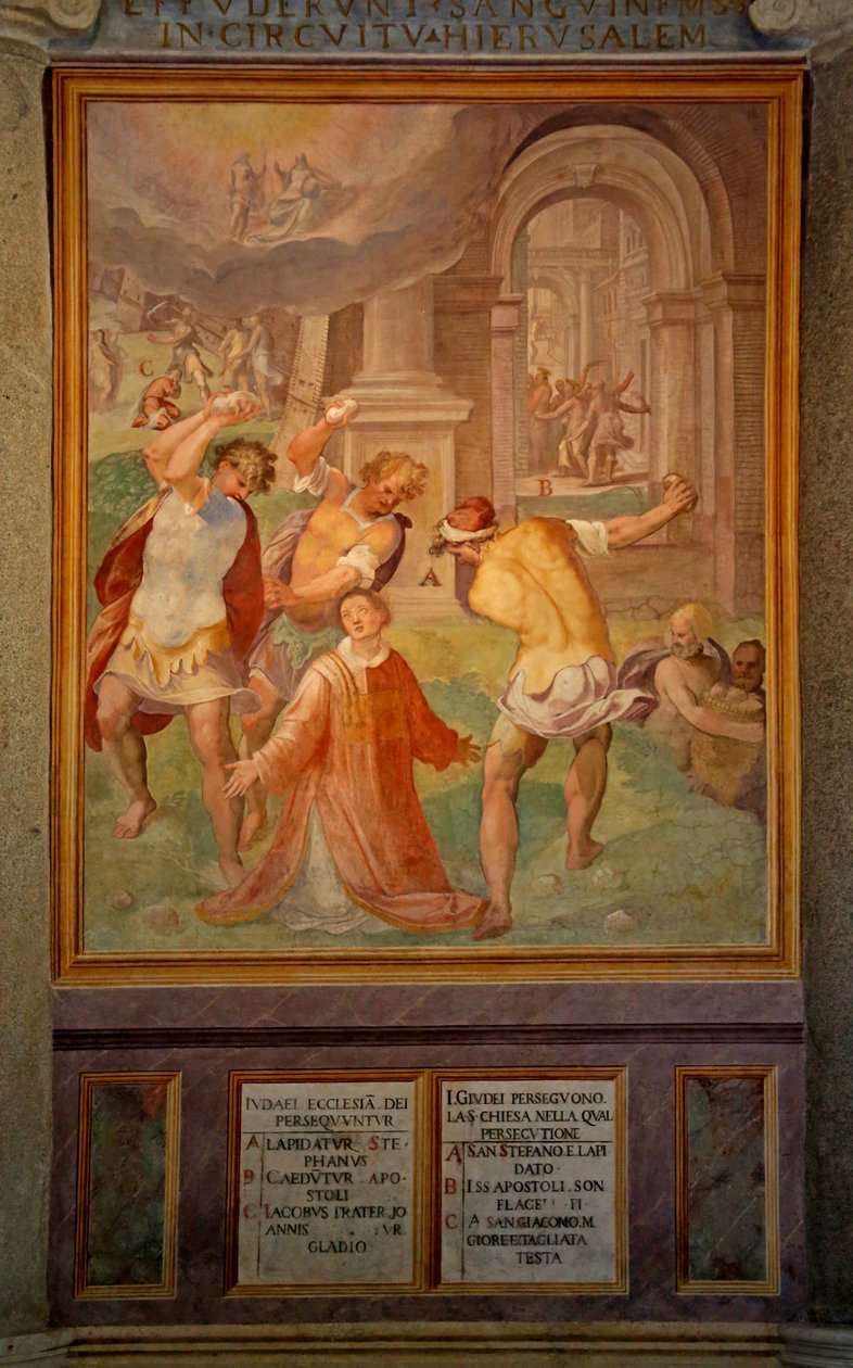 St Stephens martyrskap av Cristoforo and Tempesta, Antonio Roncalli