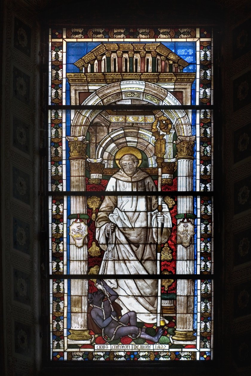 Saint Bernard (målat glas) av Cristoforo de Mottis