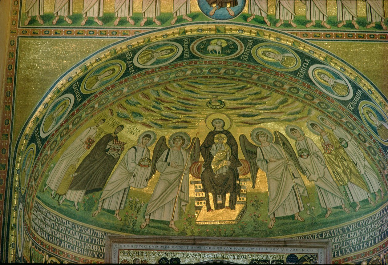 Madonna och barn, ca 540 (mosaik) av Croatian School