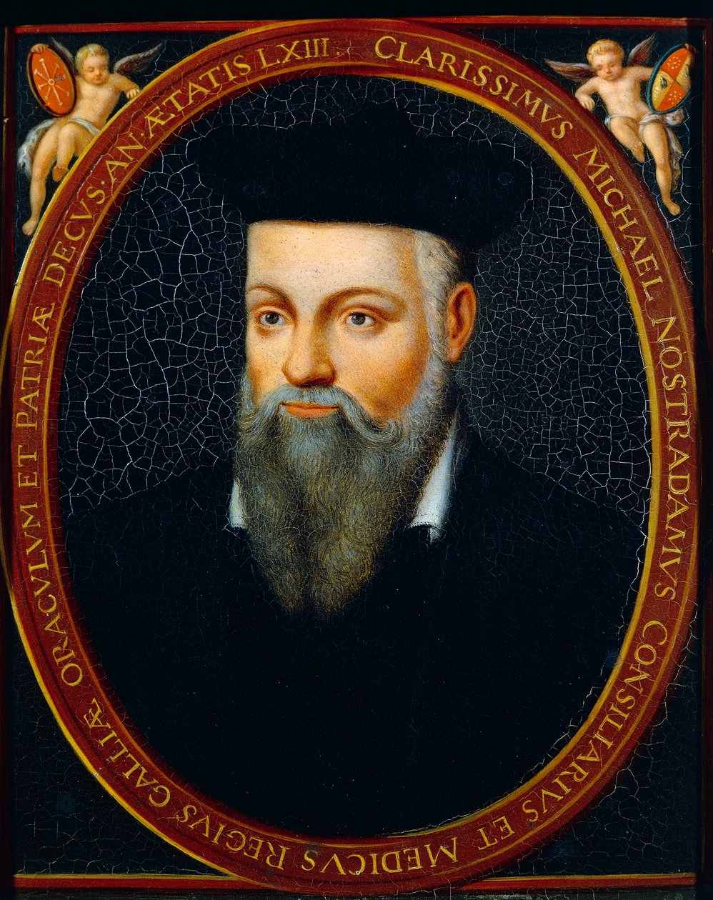 Porträtt av Michel de Notre Dame kallad Nostradamus (Saint-Remy-de-Provence av César de Nostredame