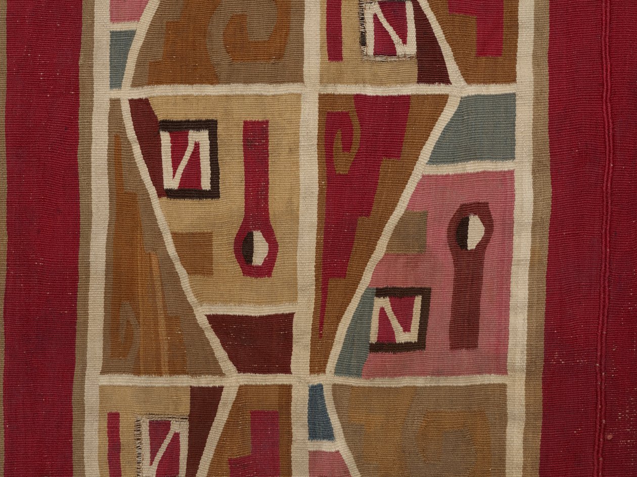 Tunika med profilhuvuden och trappstegsband, ca 650-800 (bomull och kamelfibrer) av Culture Huari