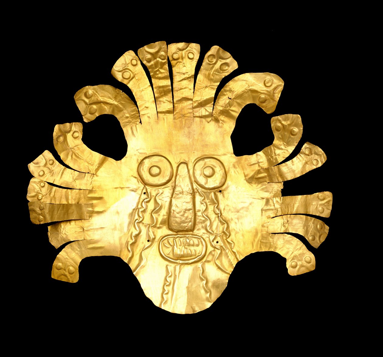 Huvudbonad prydnad, 400 f.Kr. - 600 e.Kr. (guld) av Culture Nazca
