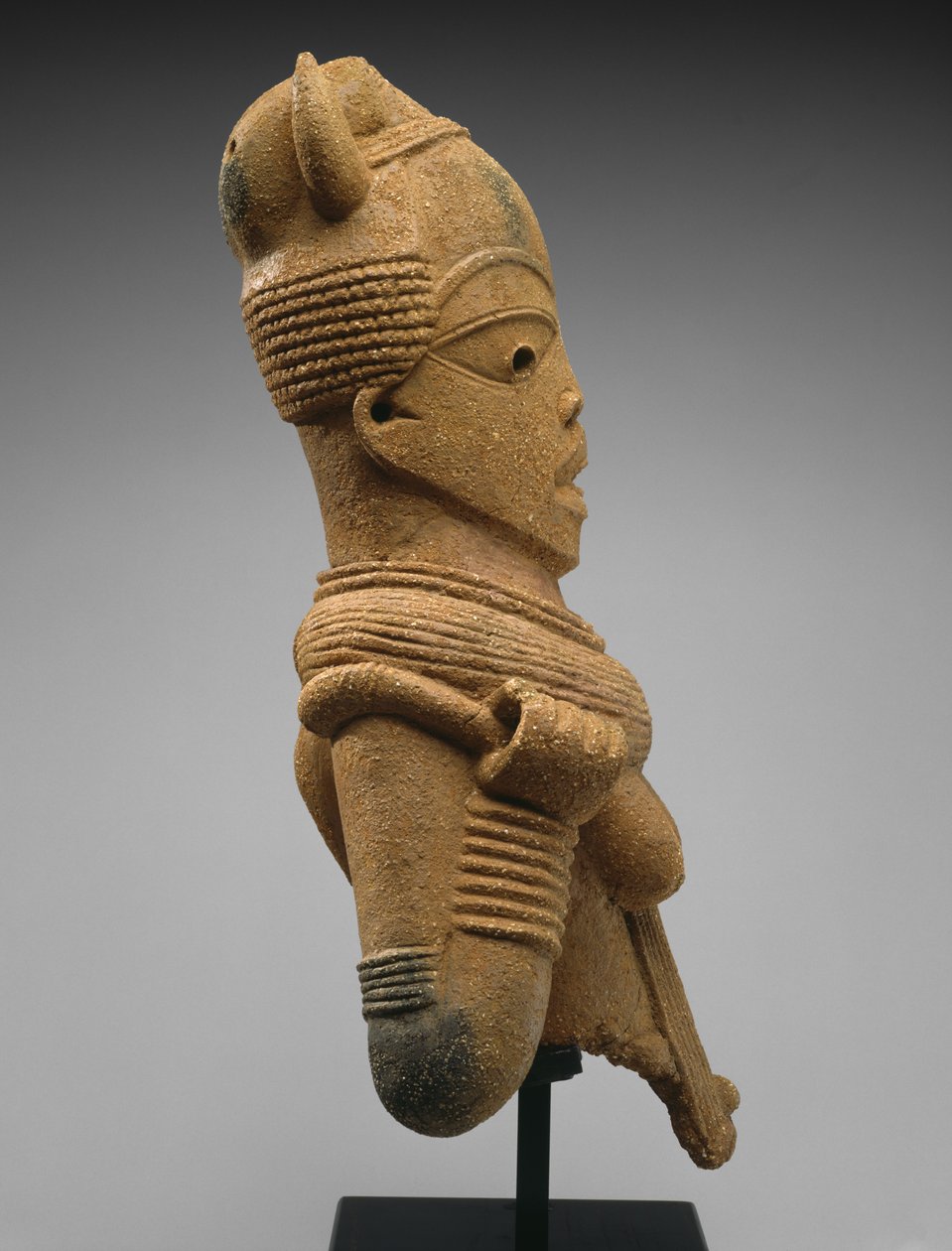 Huvud och överkropp av en kvinnlig figur, Jos Plateau-regionen, Nigeria, 500 BC-AD 200 (lergods) av Culture Nok