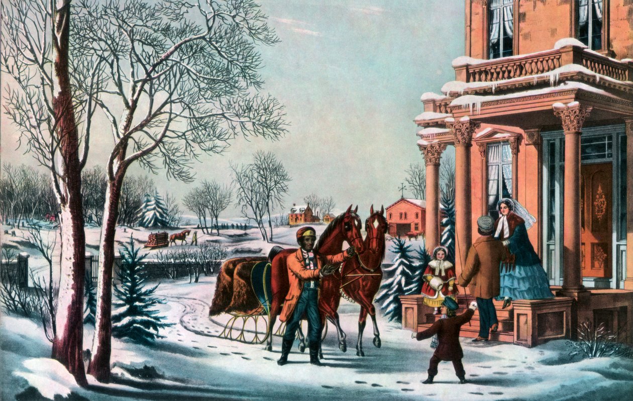 Amerikanskt lantliv, 1855. av Currier and Ives