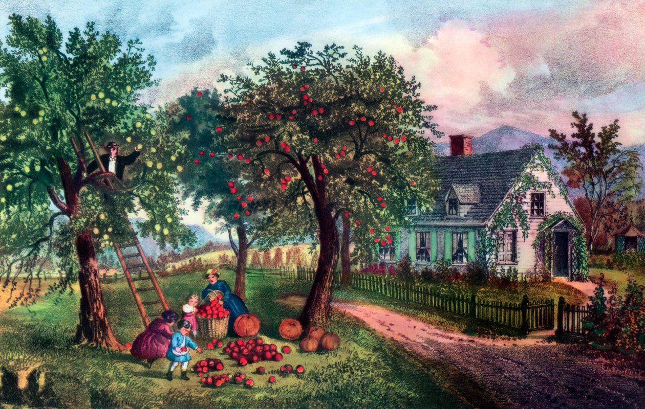 American Homestead hösten 1869 av Currier and Ives