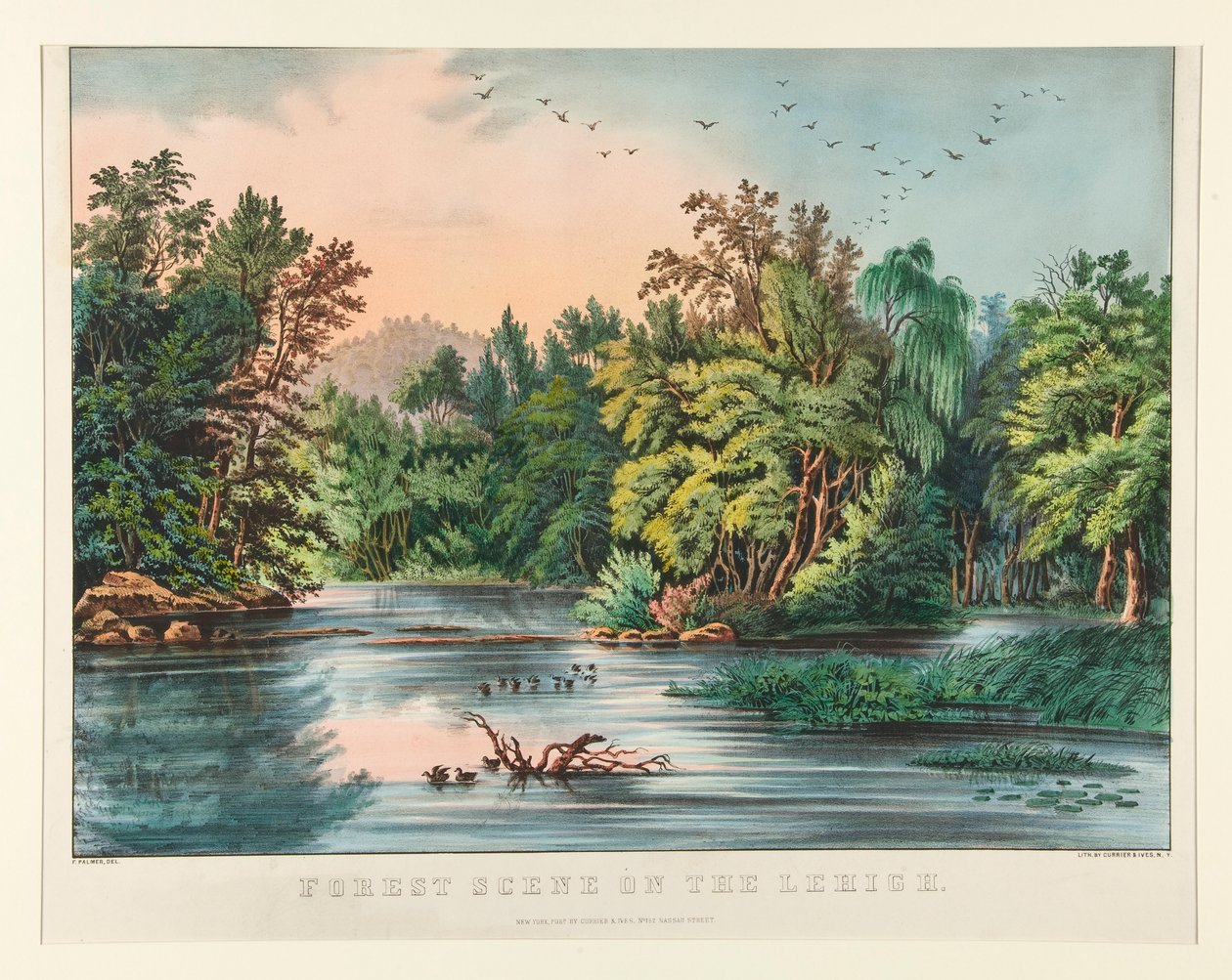 Skogsscen på Lehigh av Currier and Ives