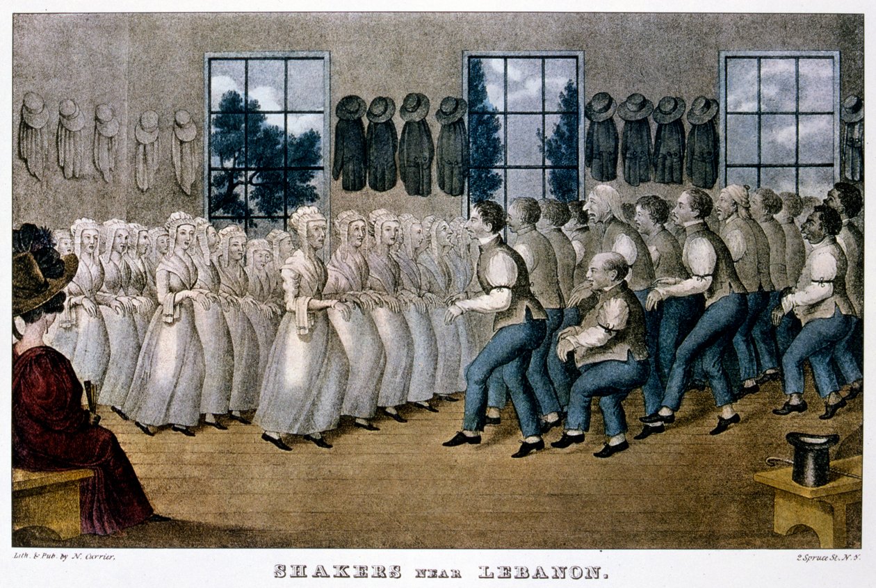 Shakers nära Libanon, c1870 av Currier and Ives