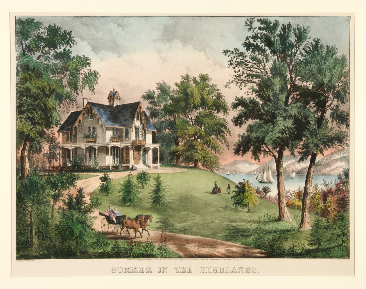 Sommar i höglandet av Currier and Ives