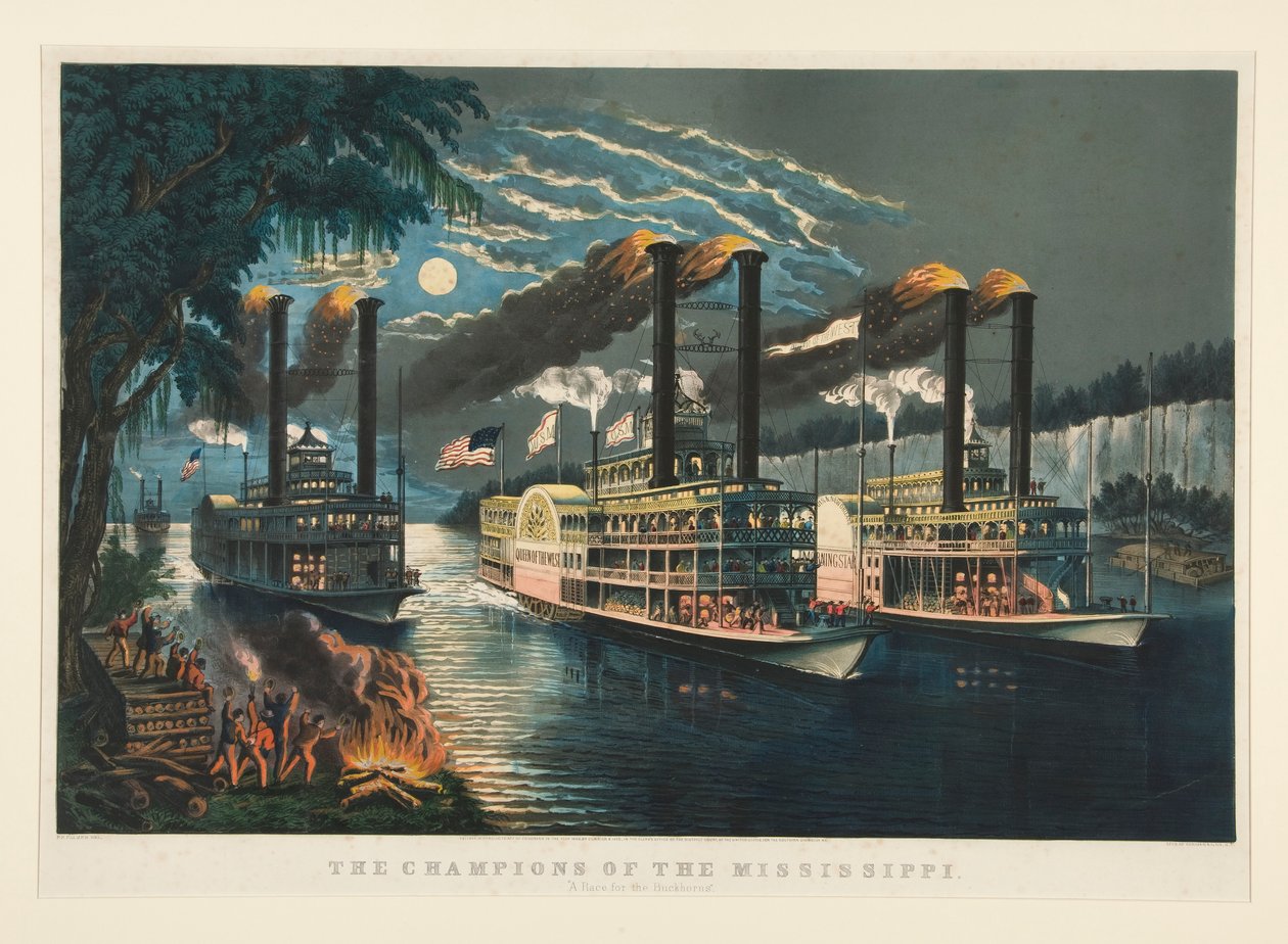 Mississippis mästare av Currier and Ives