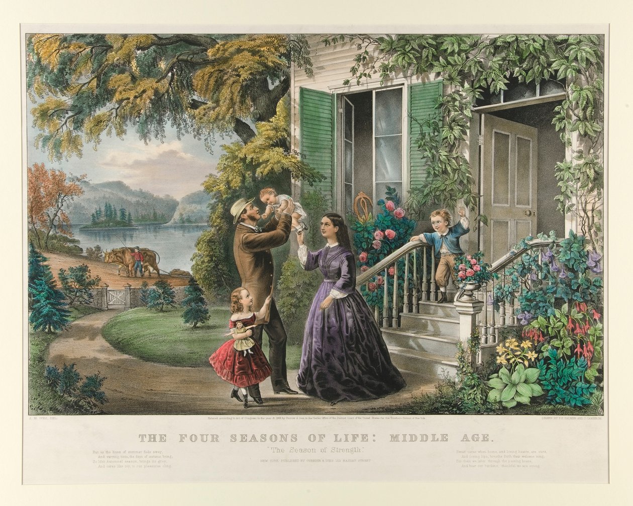 Livets fyra årstider: medeltiden av Currier and Ives