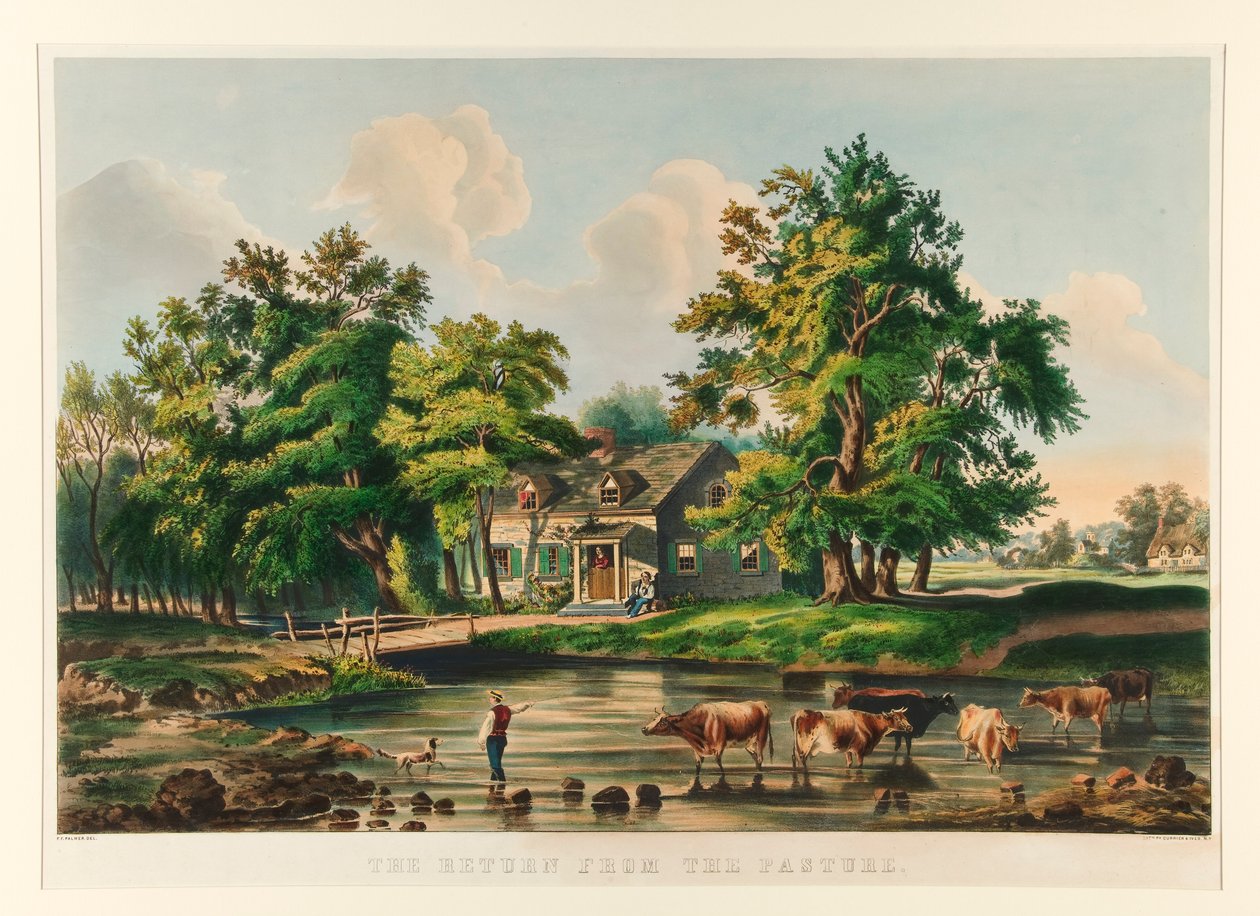 Återkomsten från hagen av Currier and Ives